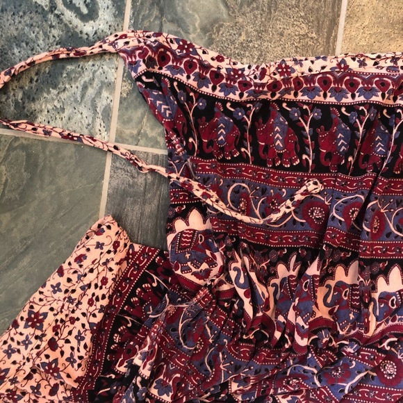 Vintage Indian Block Print Wrap Skirt - Picture 9 of 10